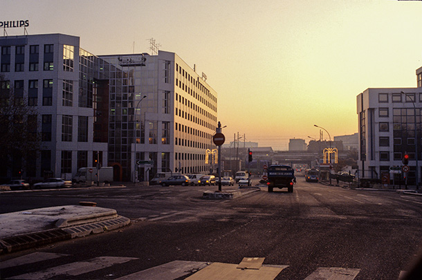 L'entrée de la ville par le pont d'Issy - période 1989/1994